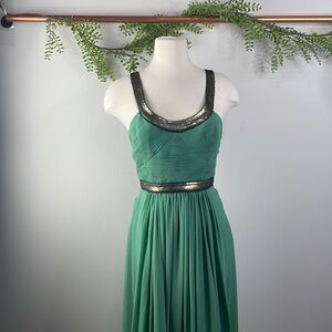 BCBG MaxAzria woven silk maxi gown - 4